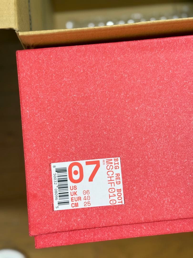 未使用品MSCHF Big Red Bootsアトムレッドブーツ25cmUS7