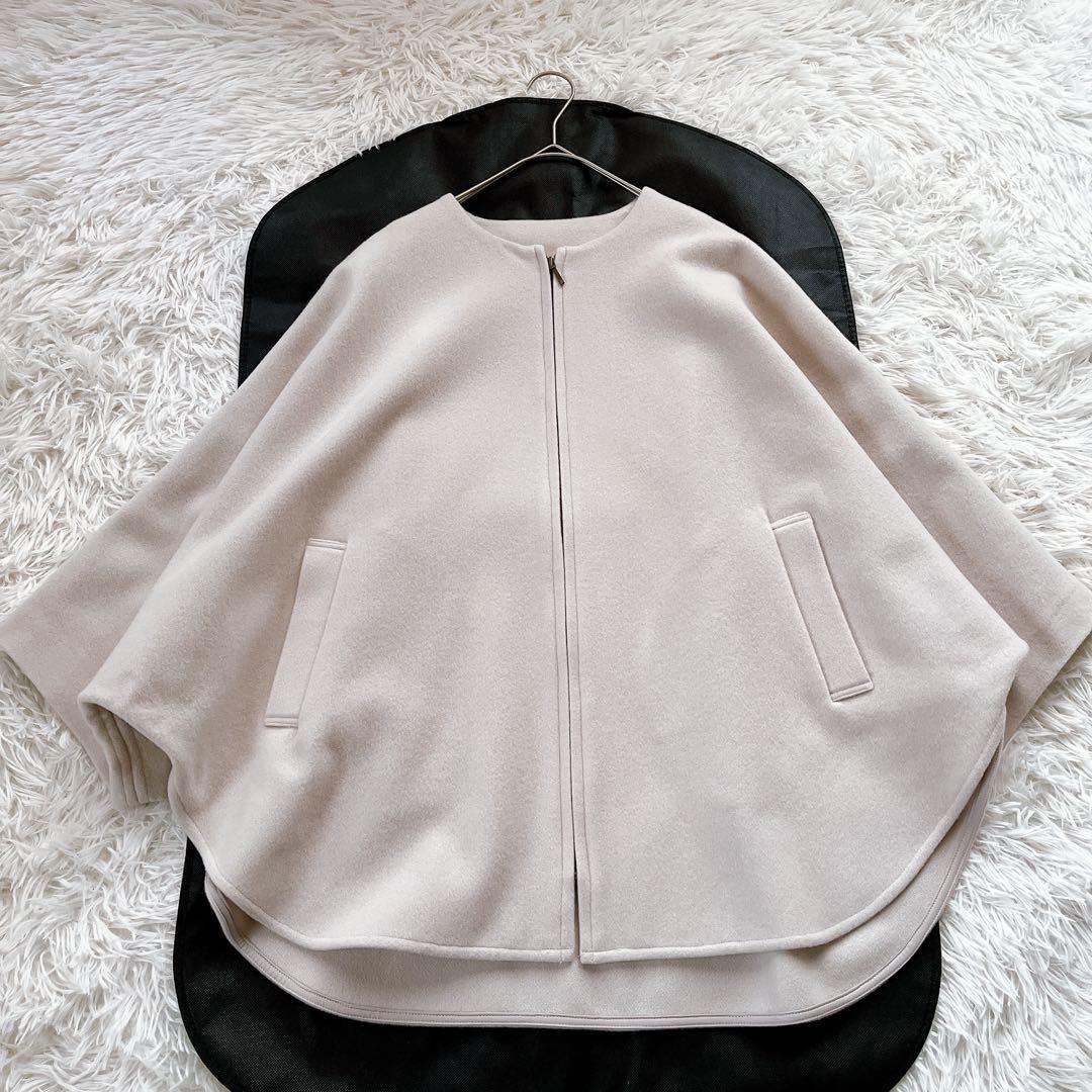 極美品✨25aw♡BEARDSLEY ウールポンチョコート アイボリー Fサイズ
