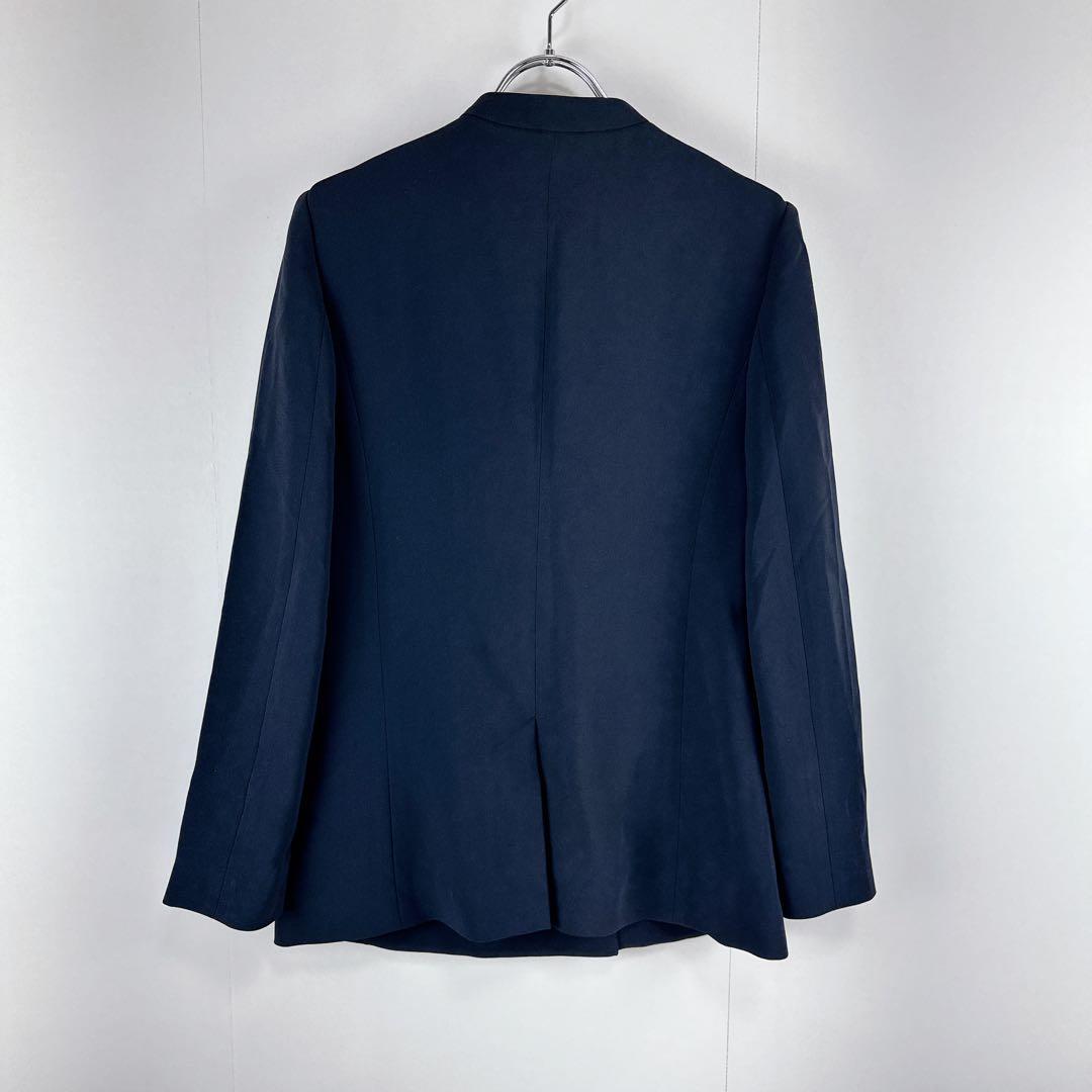セオリーリュクス　サイズ38 ノーカラーダブルブレストジャケット　ネイビー