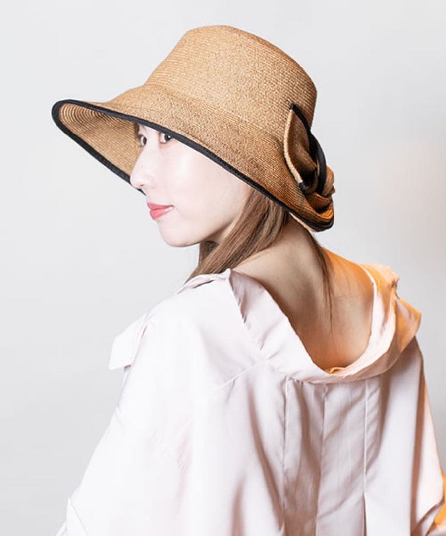 CA4LA 麦わら帽子 リボン カシラ