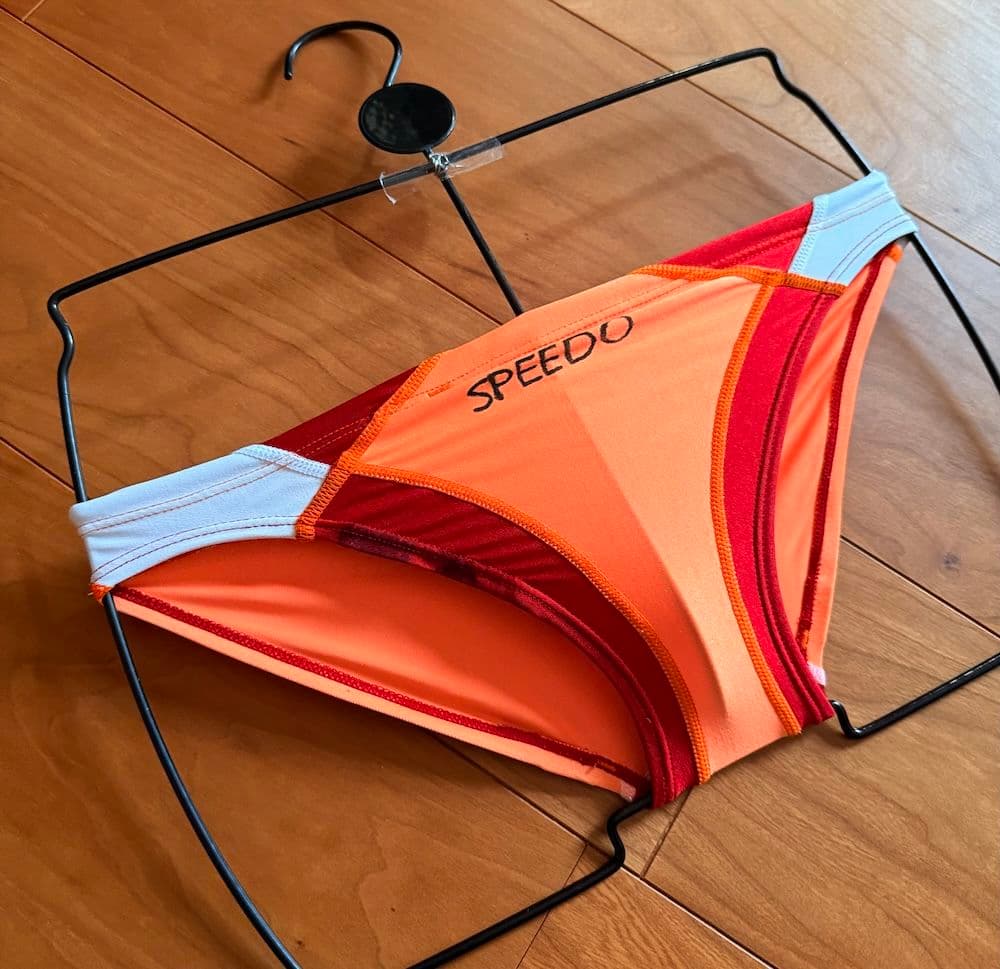 MIZUNO RQ632　オレンジ×レッド　ライフセーバー光沢 140 競パン