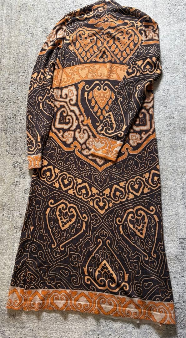 レオナールLEONARDワンピースwoolウールサイズ42幾何学模様