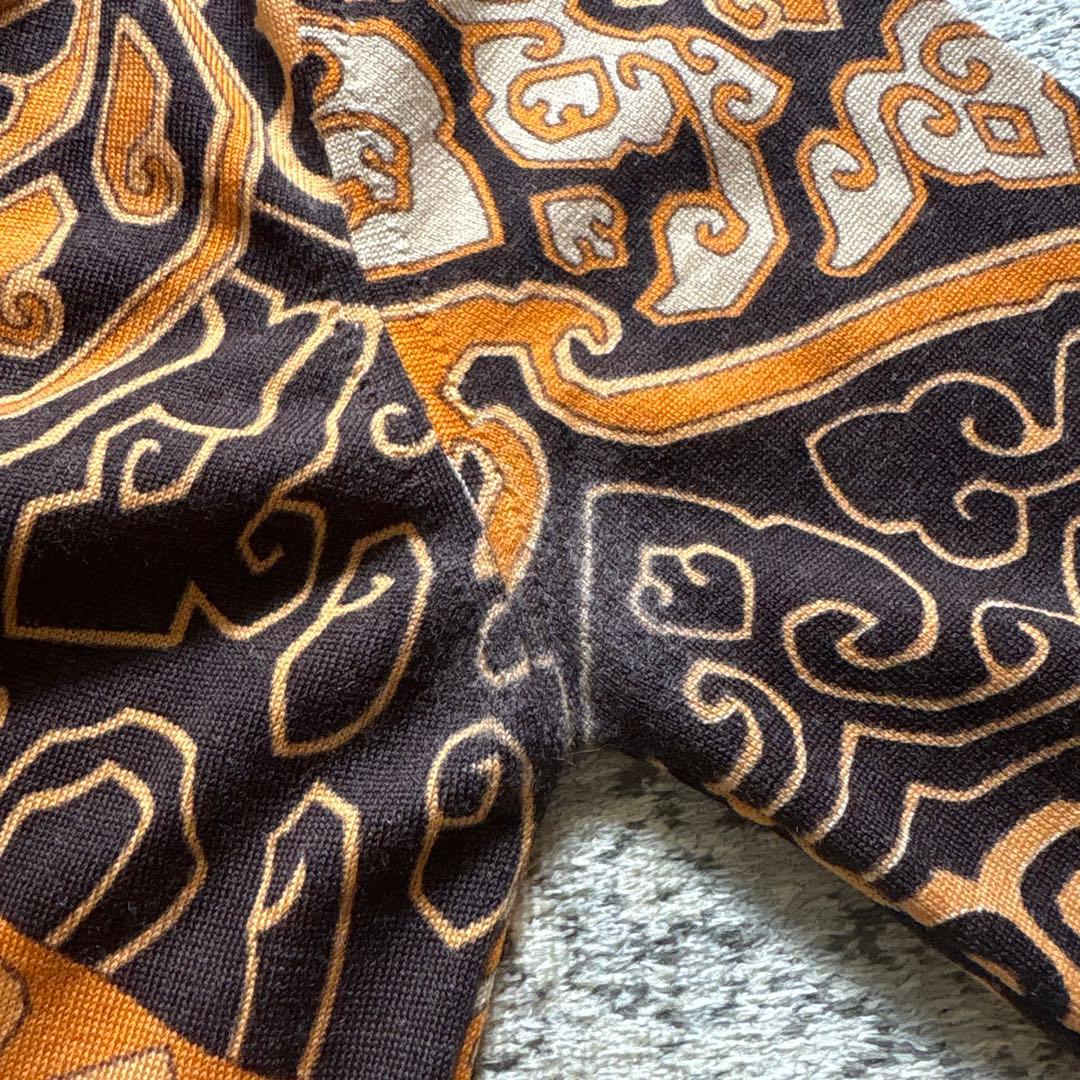 レオナールLEONARDワンピースwoolウールサイズ42幾何学模様