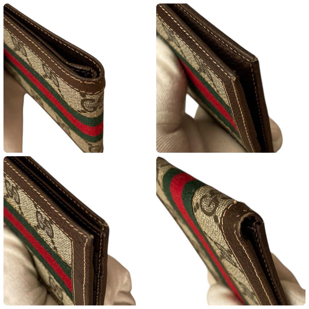 【箱付き】GUCCI 二つ折り財布 GG スプリーム オールド シェリー グッチ
