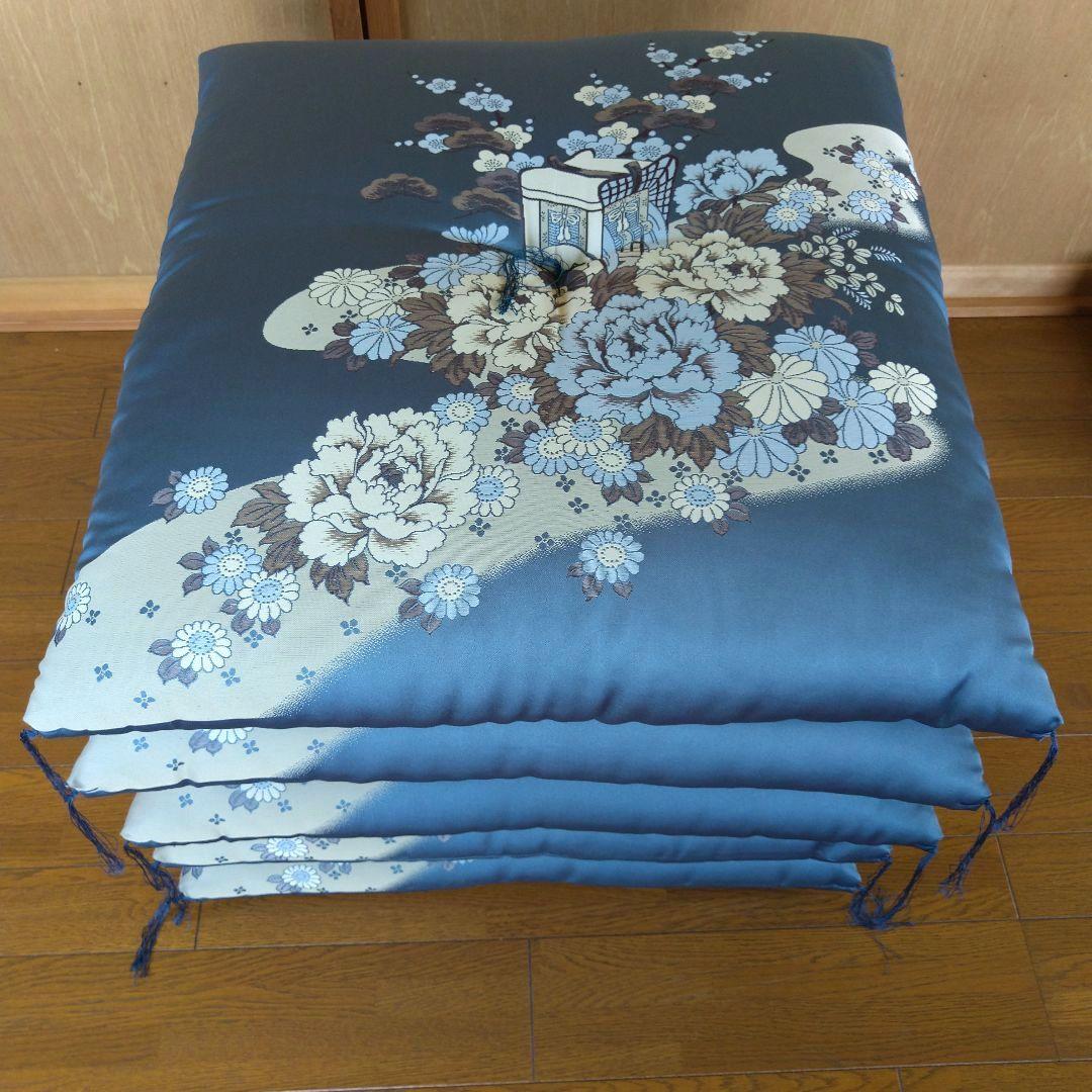 婚礼 座布団 御所車柄 未使用 房付き 5枚セット