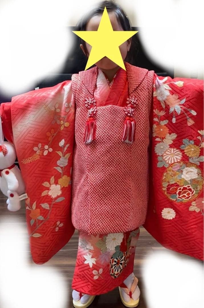 七五三　お祝い着　正絹　被布、長襦袢付き　セット