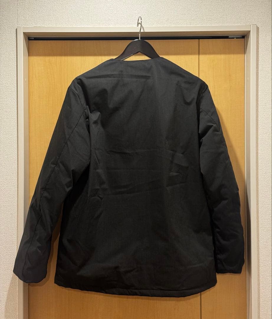 NANGA ヒノックリップストップ インナーダウン カーディガン L ブラック