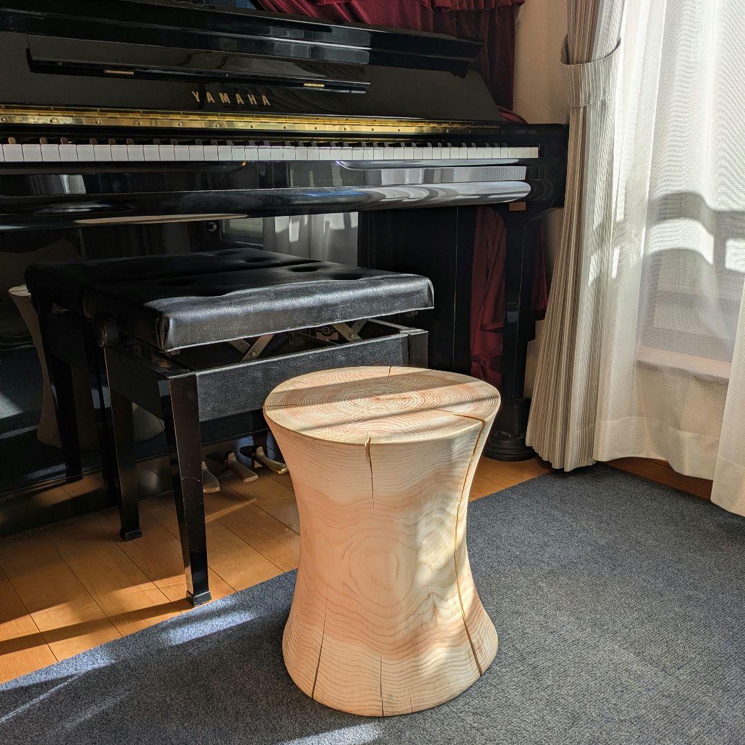 outdoorman　檜⑥　丸太　椅子　スツール　高さ約40㎝