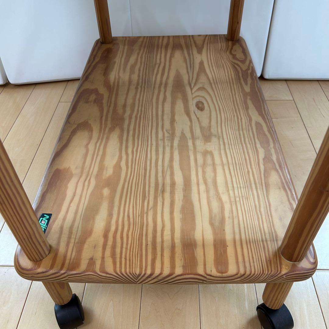 ナジコジャパン　バタフライワゴン　キッチンワゴン　サイドテーブル　天然木　松