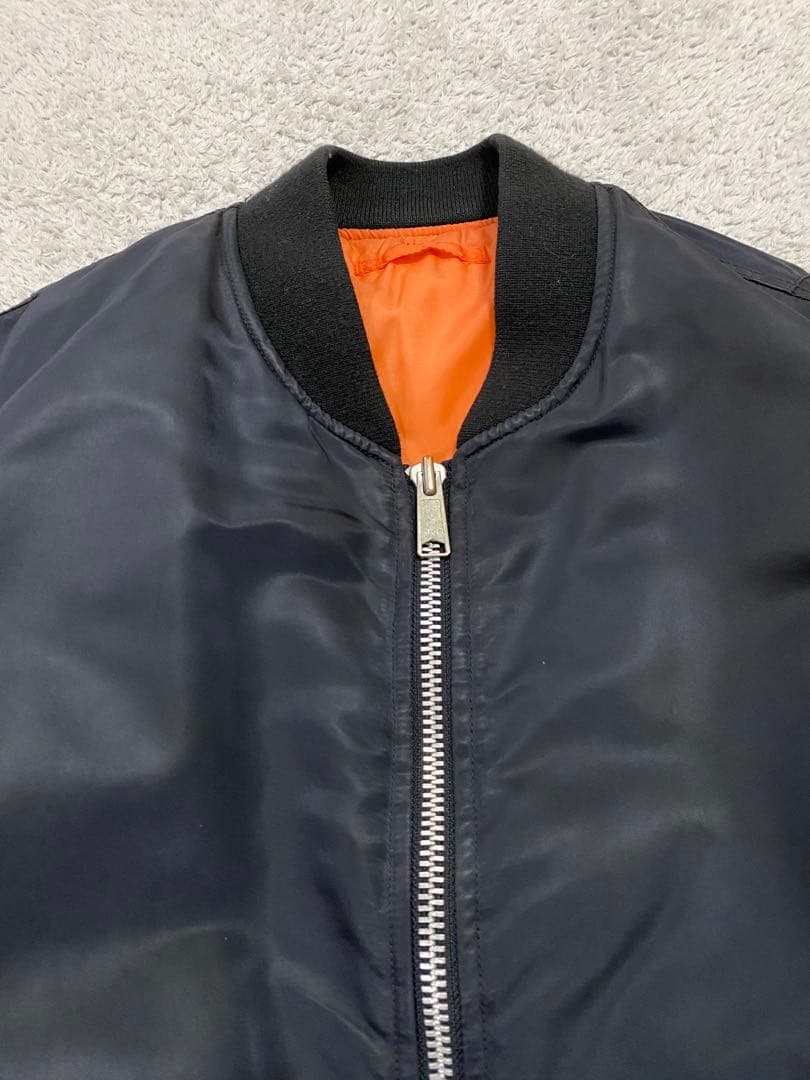 90s \"OLD UNIQLO\" MA-1 ブルゾン ブラック 中綿ボンバー短丈