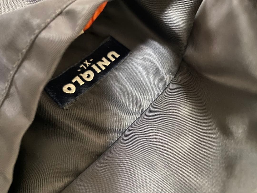 90s \"OLD UNIQLO\" MA-1 ブルゾン ブラック 中綿ボンバー短丈