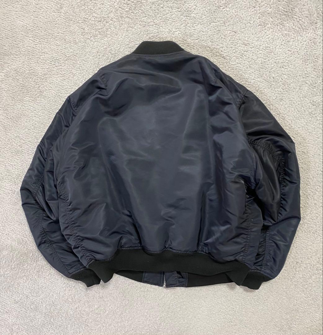 90s \"OLD UNIQLO\" MA-1 ブルゾン ブラック 中綿ボンバー短丈