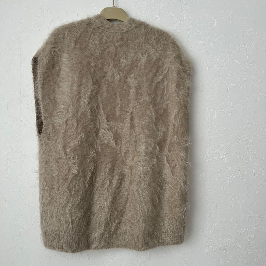 DRAWER カシミヤファーベスト　ベージュ