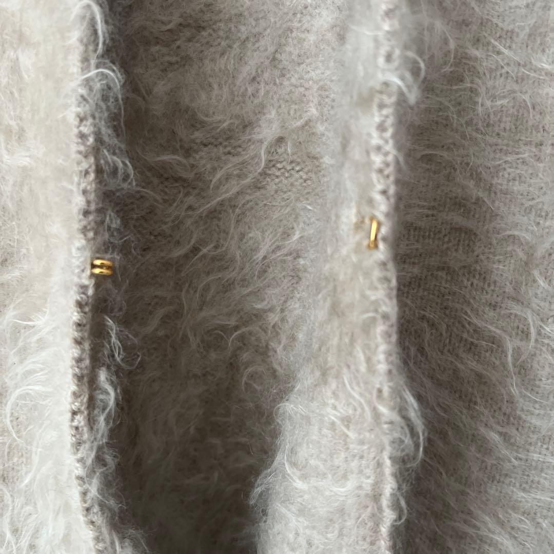 DRAWER カシミヤファーベスト　ベージュ