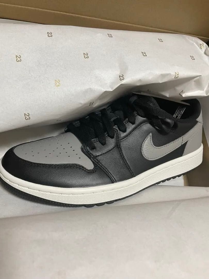 NIKE AIR JORDAN 1 LOW GOLF ブラック/グレー 25.5