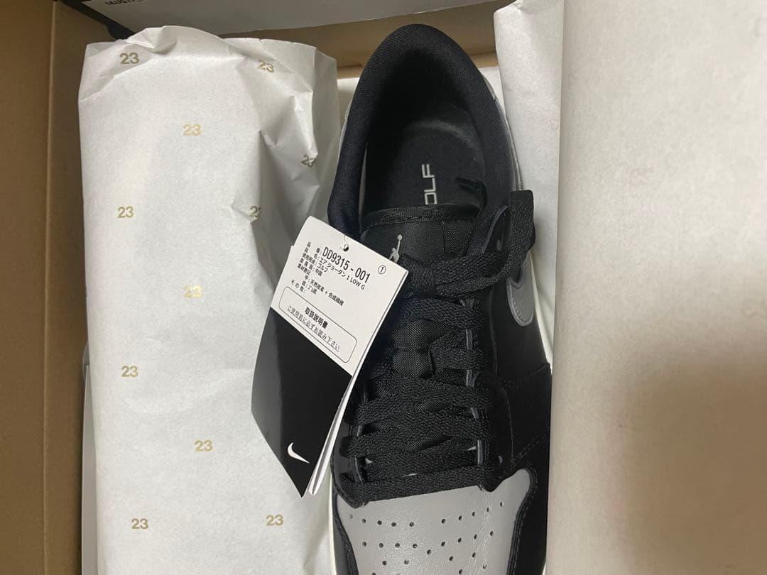 NIKE AIR JORDAN 1 LOW GOLF ブラック/グレー 25.5