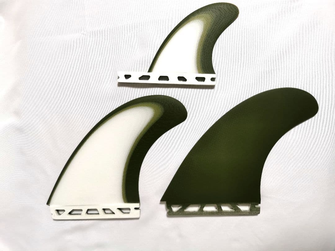 T1系 TWIN ツインスタビ フィン サーフィン ツイン 緑白