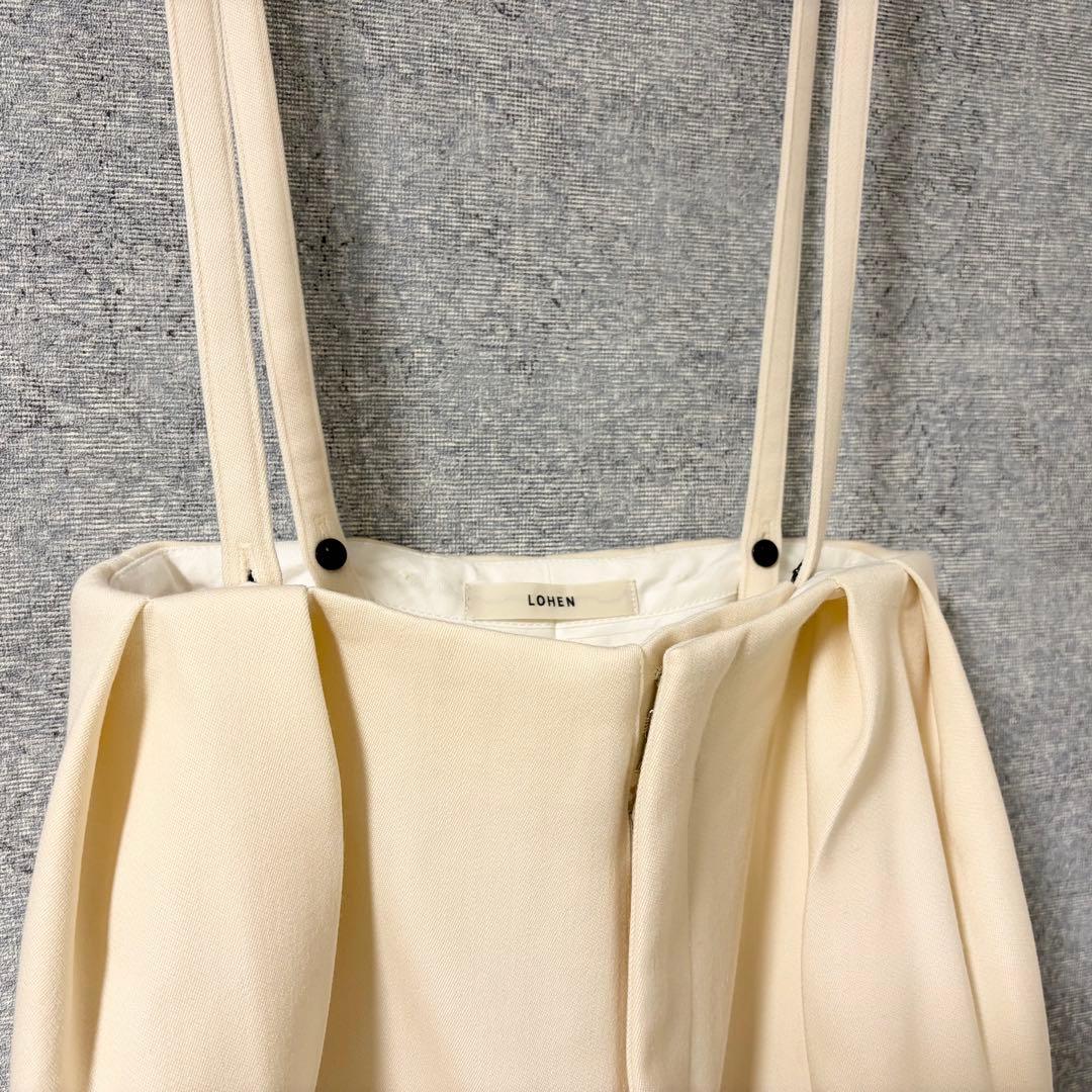 LOHEN サスペンダーパンツ ホワイト