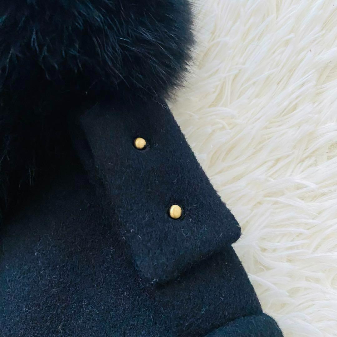 極美品 エポカ フォックスファー 2way ロング ベルテッドコート 日本製