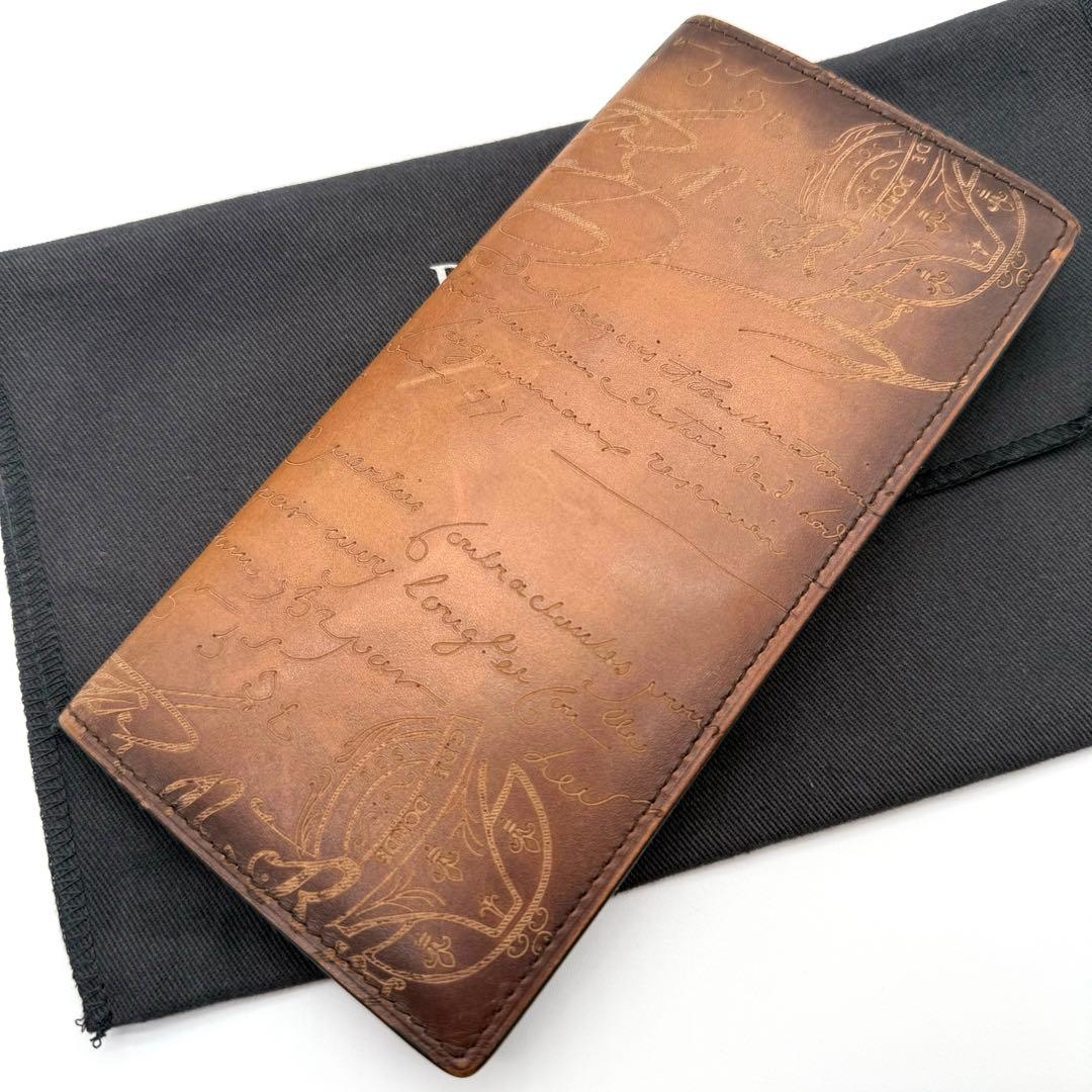 ベルルッティ サンタル カリグラフィ スクリット レザー 長財布 二つ折り 本革