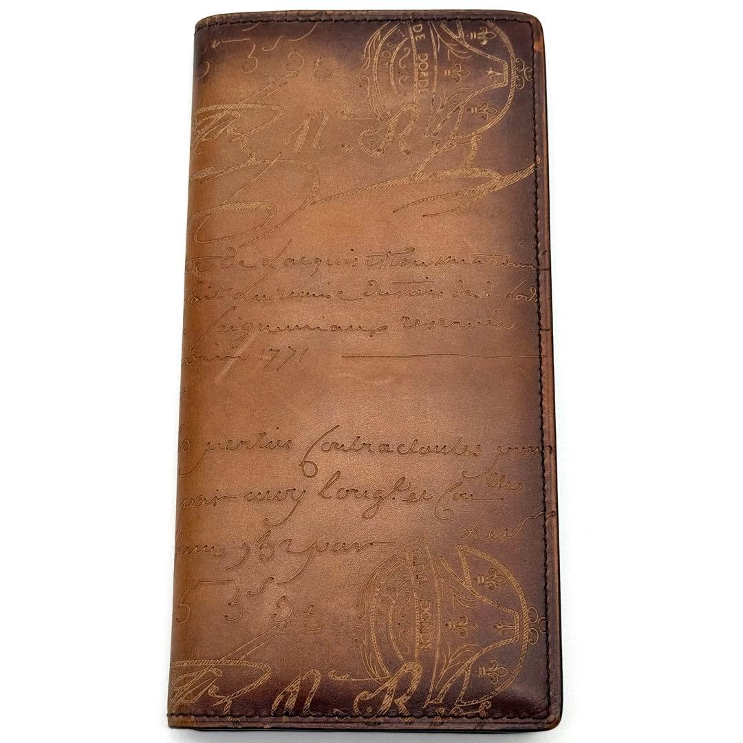 ベルルッティ サンタル カリグラフィ スクリット レザー 長財布 二つ折り 本革