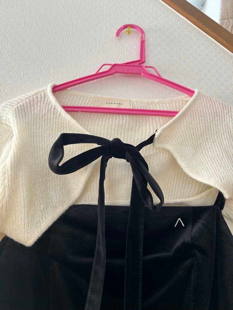 に*む様 アンドマリーANDMARY ベロア生地ワンピース