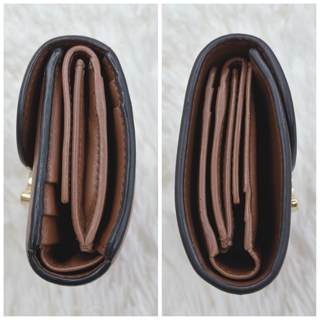 美品✨CELINE トリオンフ スモールフラップウォレット 三つ折り ブラウン