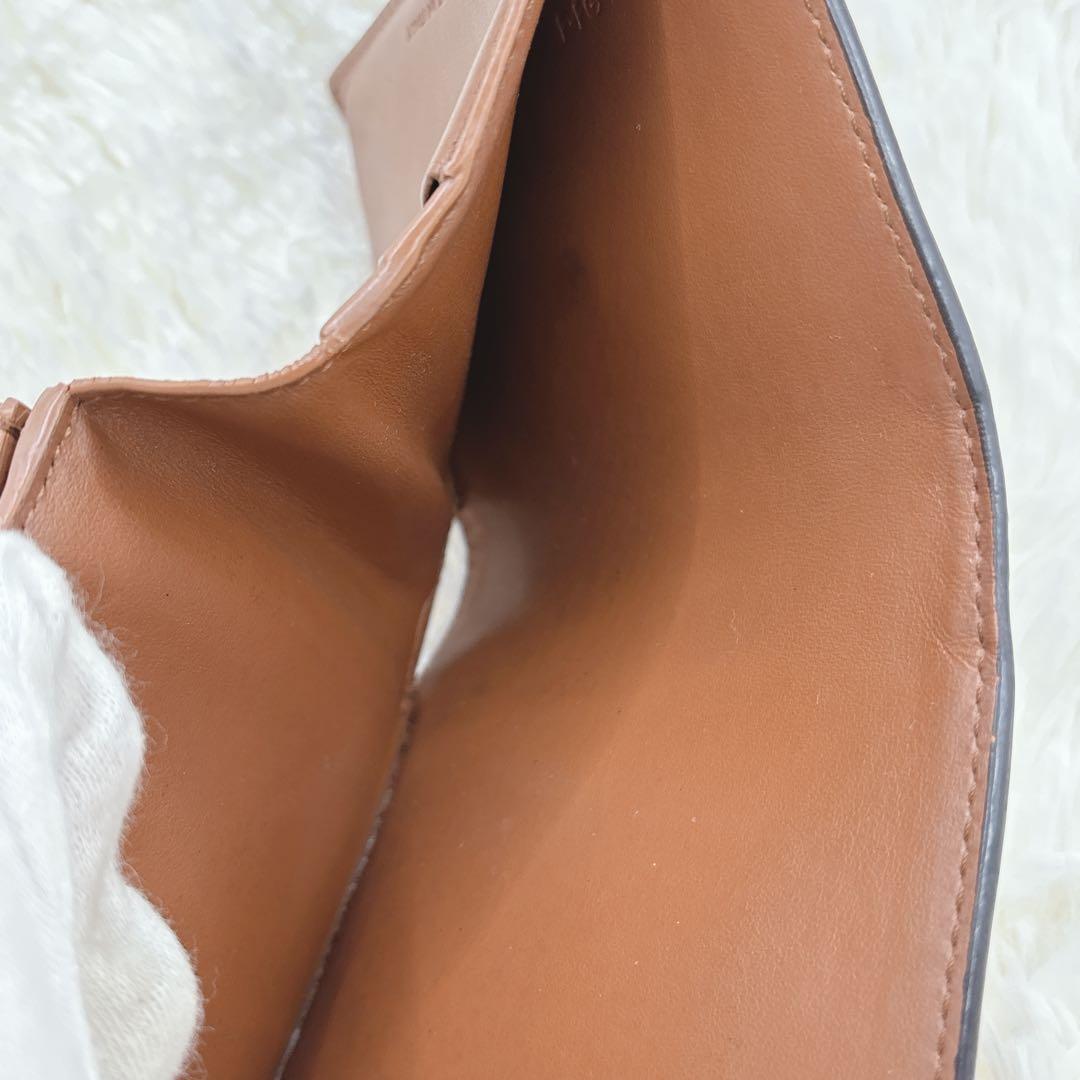 美品✨CELINE トリオンフ スモールフラップウォレット 三つ折り ブラウン