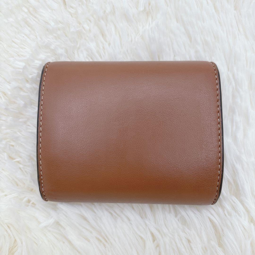美品✨CELINE トリオンフ スモールフラップウォレット 三つ折り ブラウン