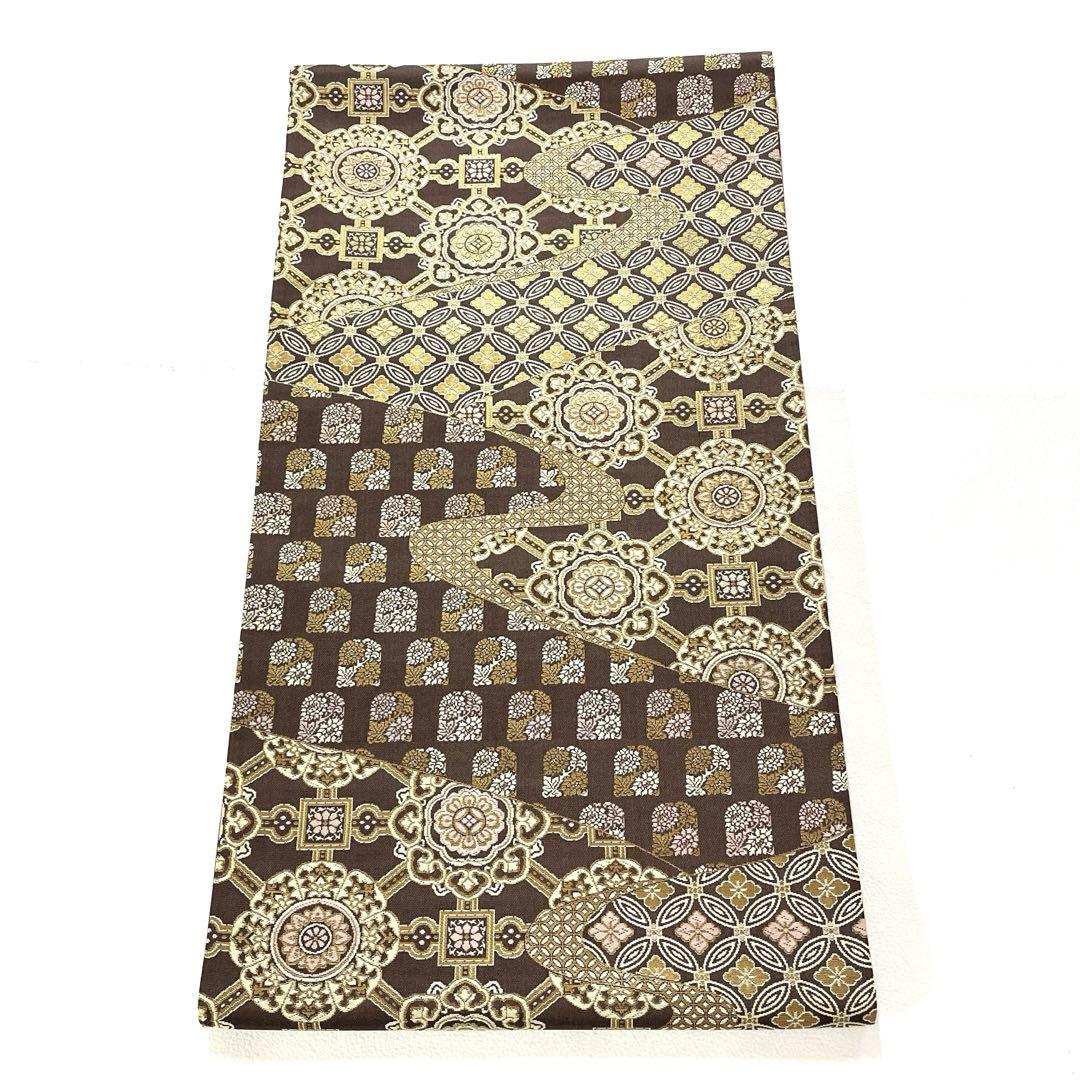 専用帯5001 ●陰山織物謹製 箔屋清兵衛 高級 正絹 錦織 袋帯 花文 華文