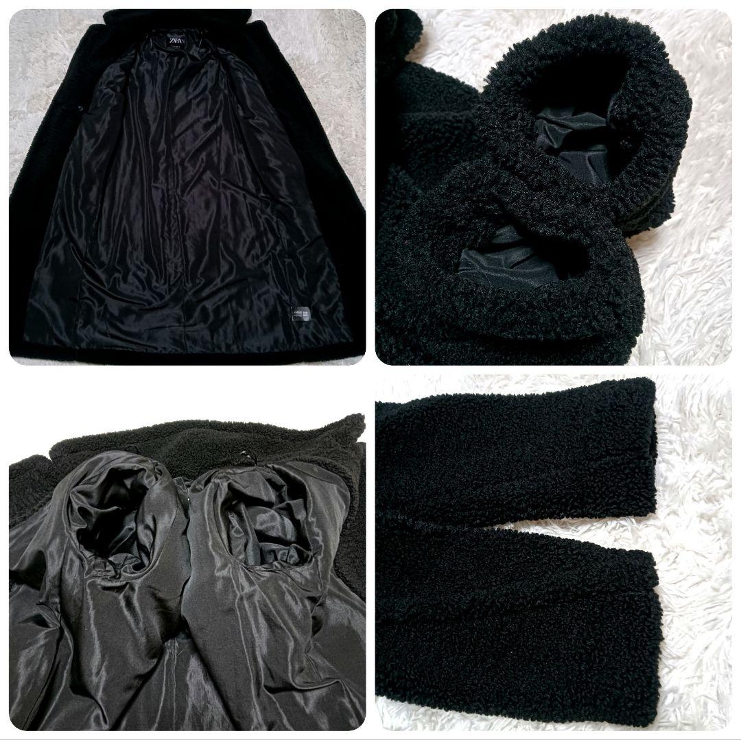 ザラ　エクストラロングフェイクボアコート　肉厚テディーベア　美品　近年完売モデル