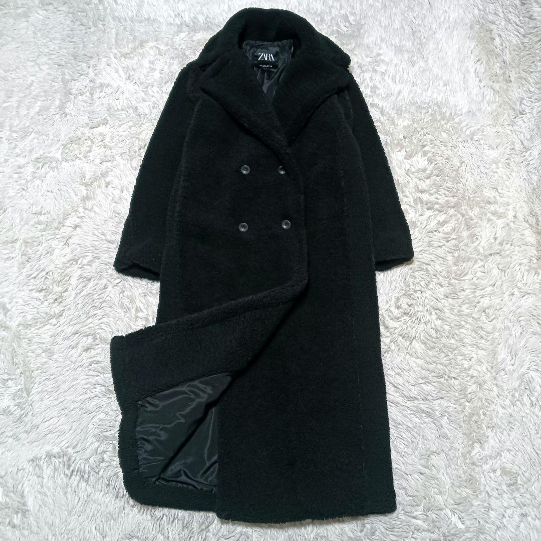 ザラ　エクストラロングフェイクボアコート　肉厚テディーベア　美品　近年完売モデル