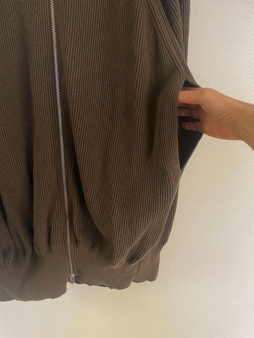 【美品】MM6 Maison Margiela ドライバーズニットS カーキ