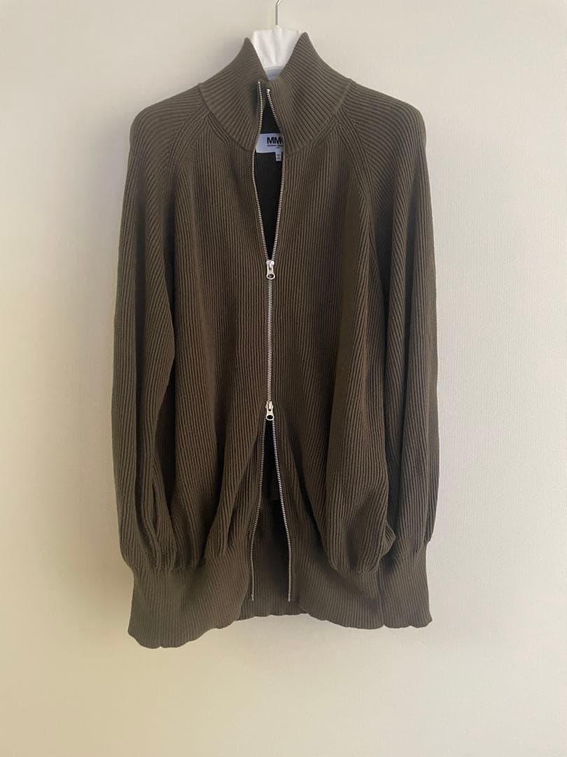 【美品】MM6 Maison Margiela ドライバーズニットS カーキ