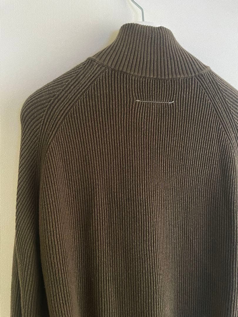 【美品】MM6 Maison Margiela ドライバーズニットS カーキ