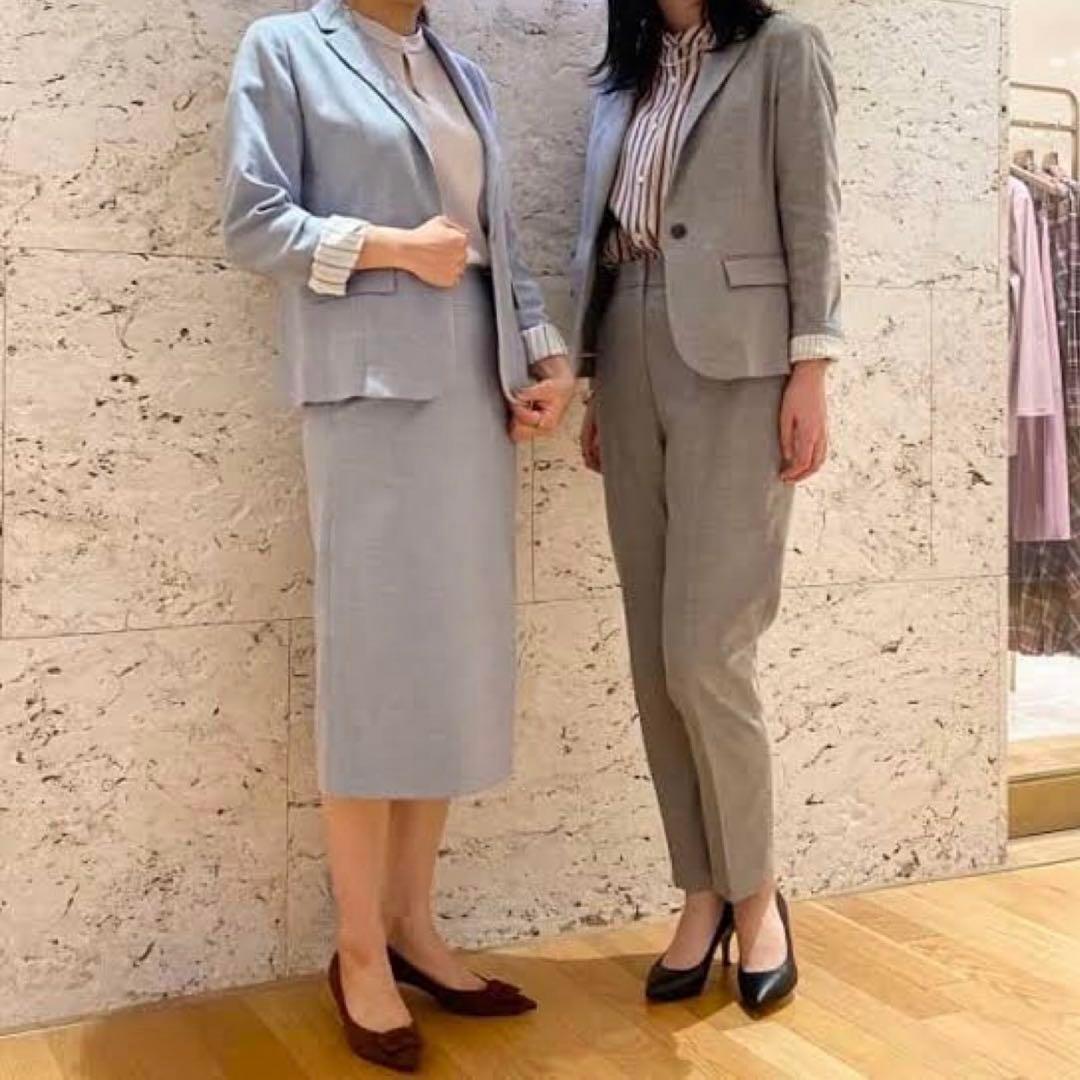 デミルクスビームス シャークスキンジャケット スーツセットアップ スカート