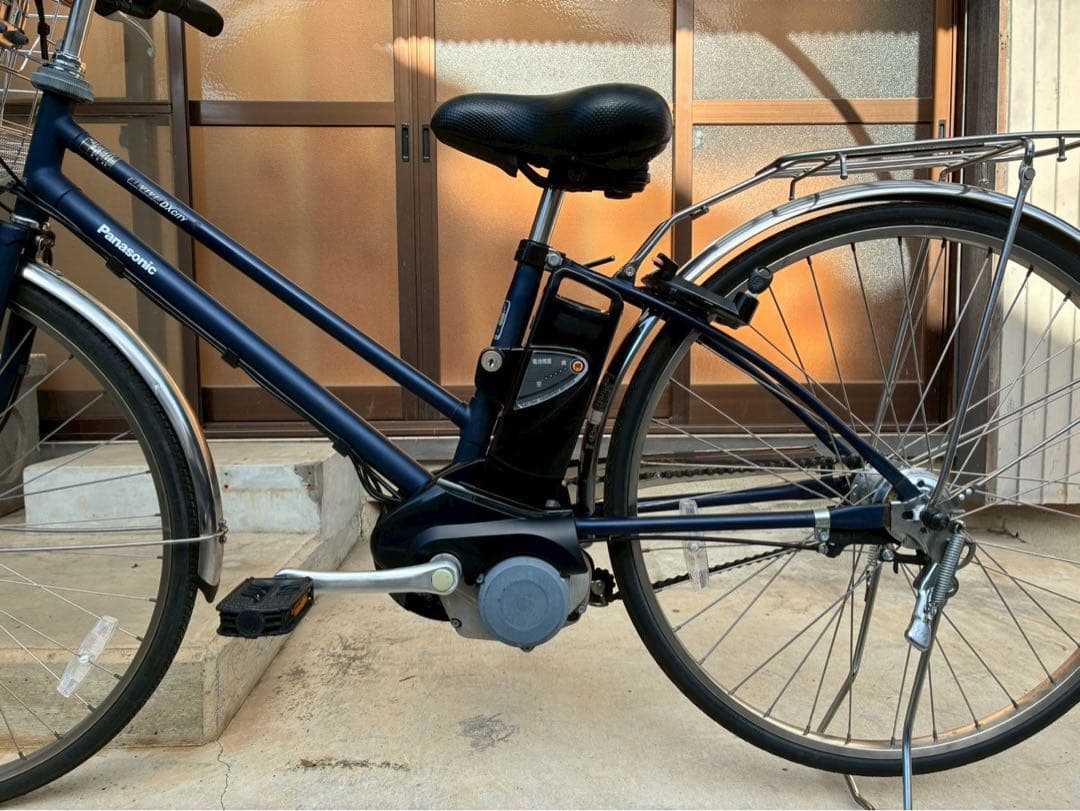 電動自転車　№8599 パナソニック ビビDXCITY 27インチ　紺