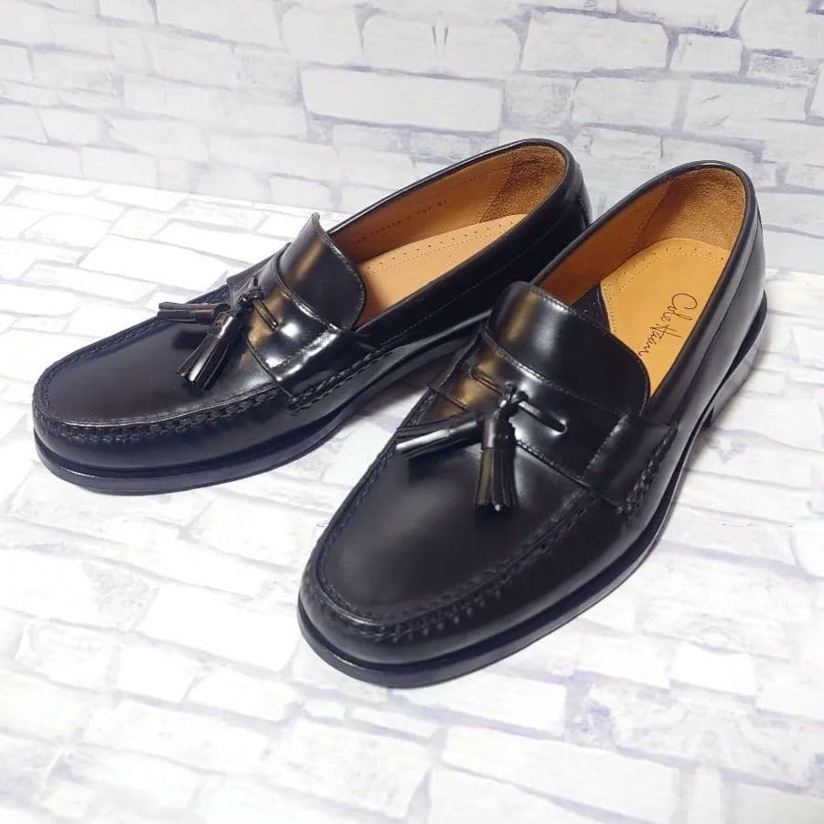 【試し履き程度】COLE HAAN タッセルローファー 黒 25cm ピンチ