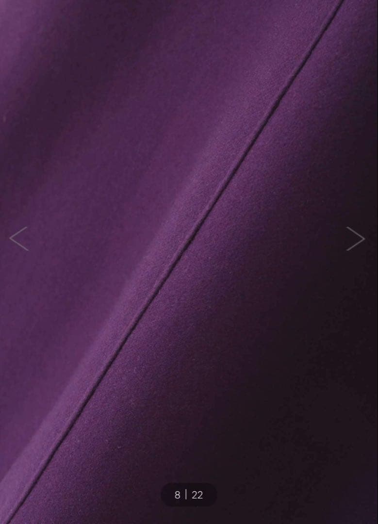 クリーニング済み　フード付きパープル　ロングワンピース ジレ