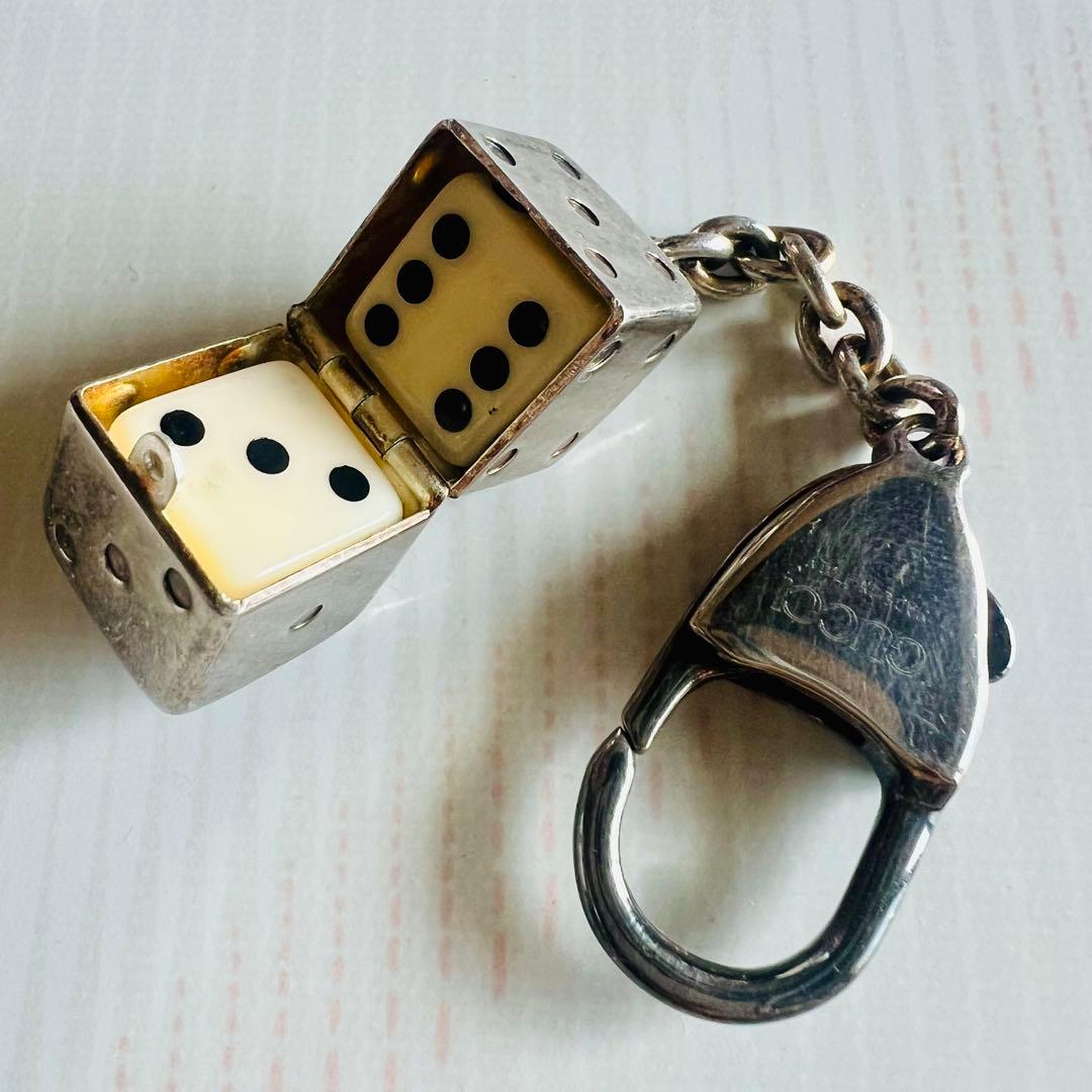 ⭐️希少❗️正規品 GUCCI グッチ✨キーホルダー /サイコロ付SV925シルバー