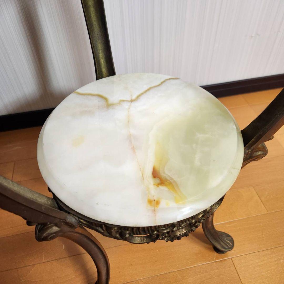 アンティーク家具 大理石 2段 サイドテーブル