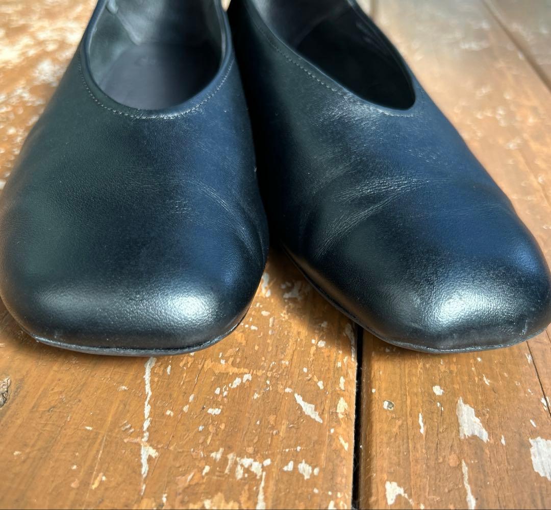 美品／／カンペール CAMPER セミスクエアトゥパンプス 40/ブラック