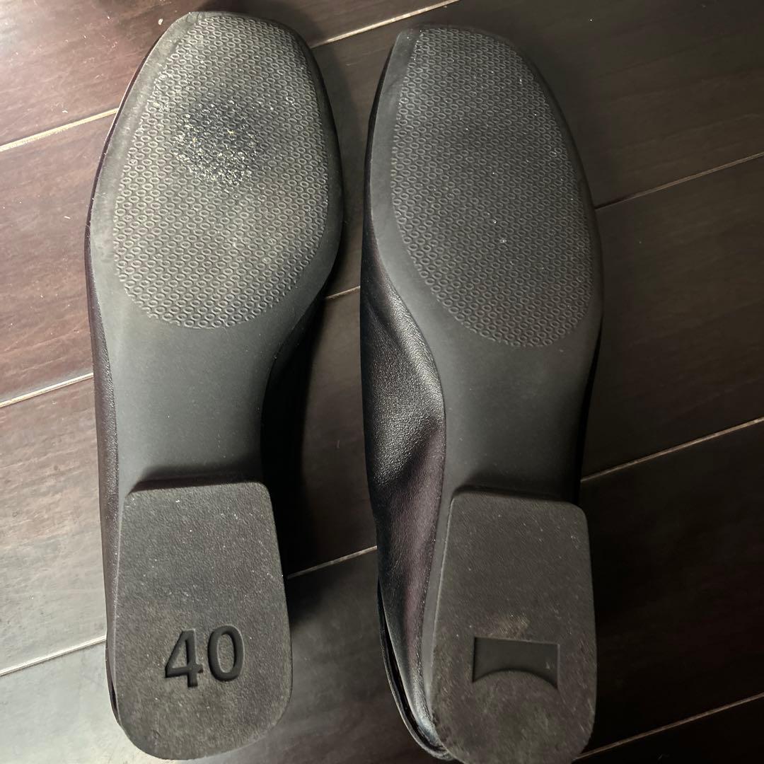 美品／／カンペール CAMPER セミスクエアトゥパンプス 40/ブラック