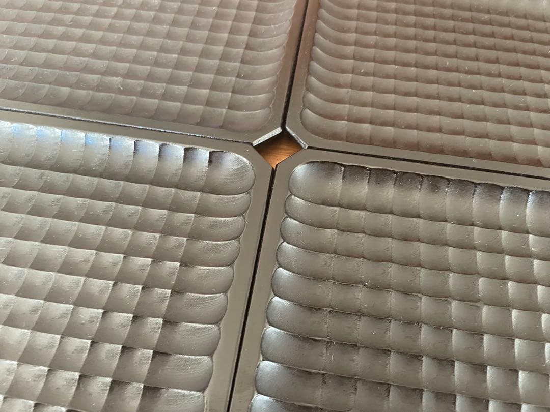 新品未使用　伝統工芸　香川漆器　象谷塗　角皿　シック　木製器