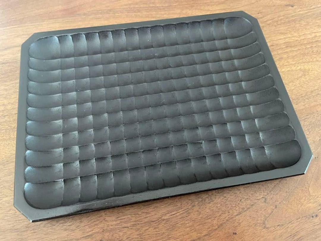 新品未使用　伝統工芸　香川漆器　象谷塗　角皿　シック　木製器