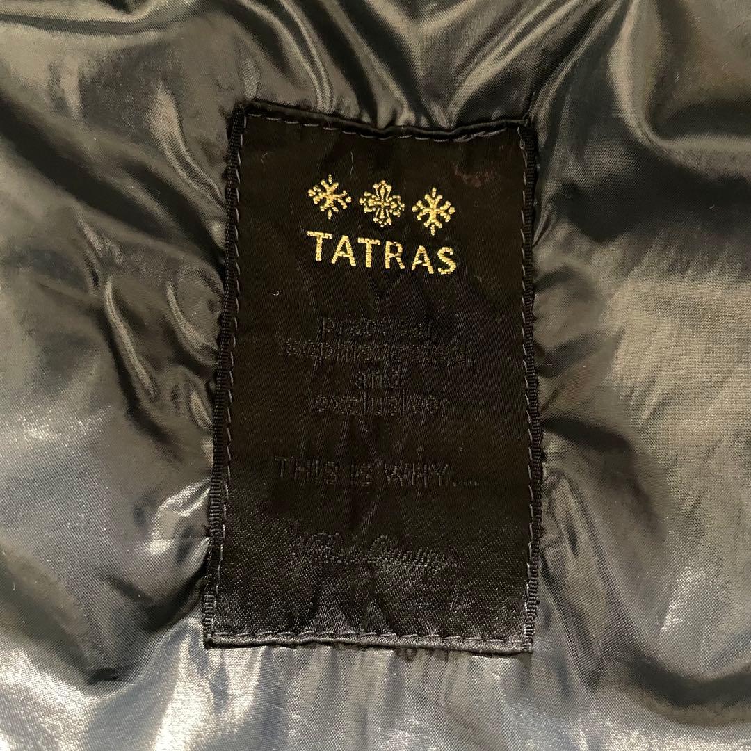 【高品質・人気】タトラス キルティング ダウンベスト ワッペン刺繍ロゴ 光沢