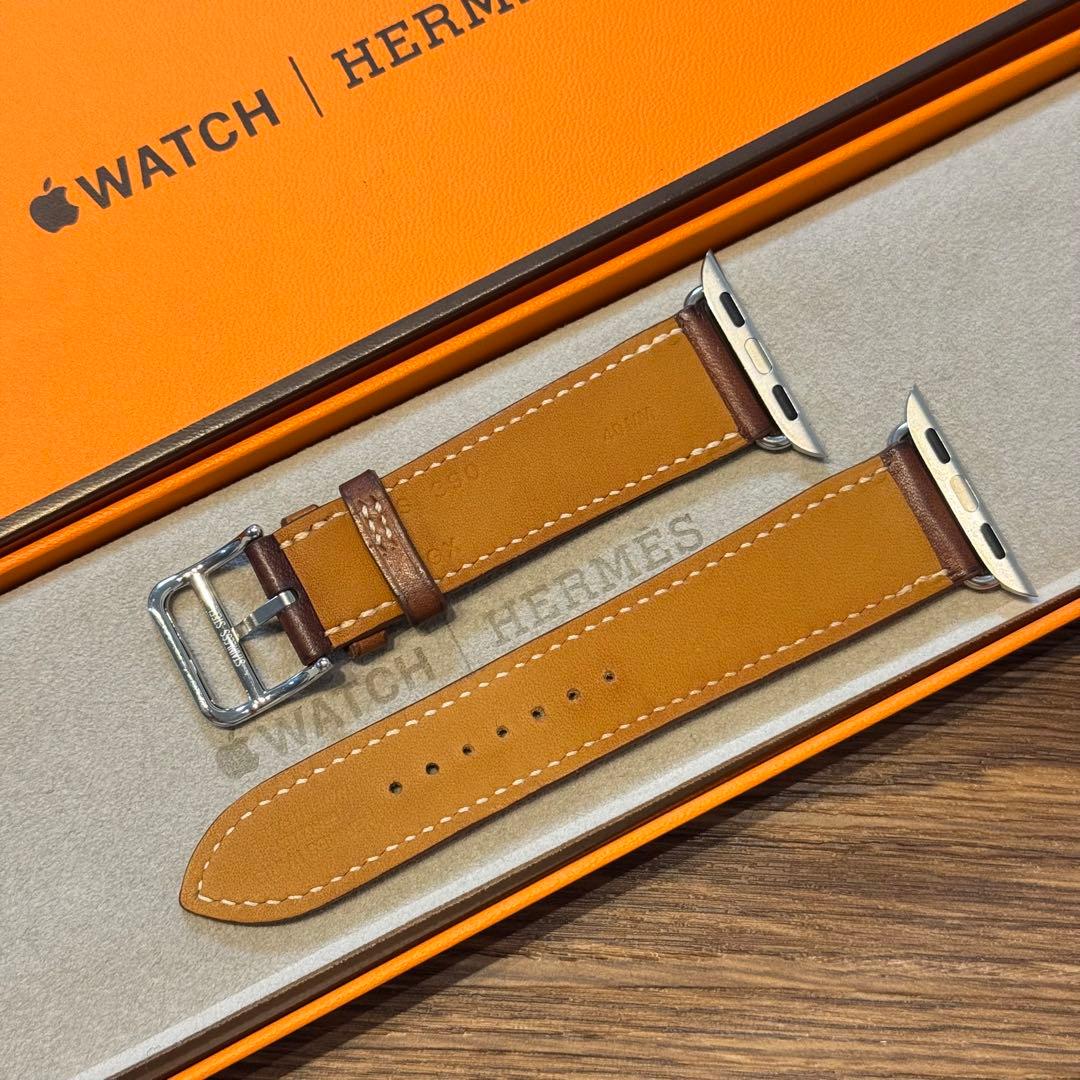 2626 Apple Watch エルメス　ブラウン　レザーバンド　HERMES