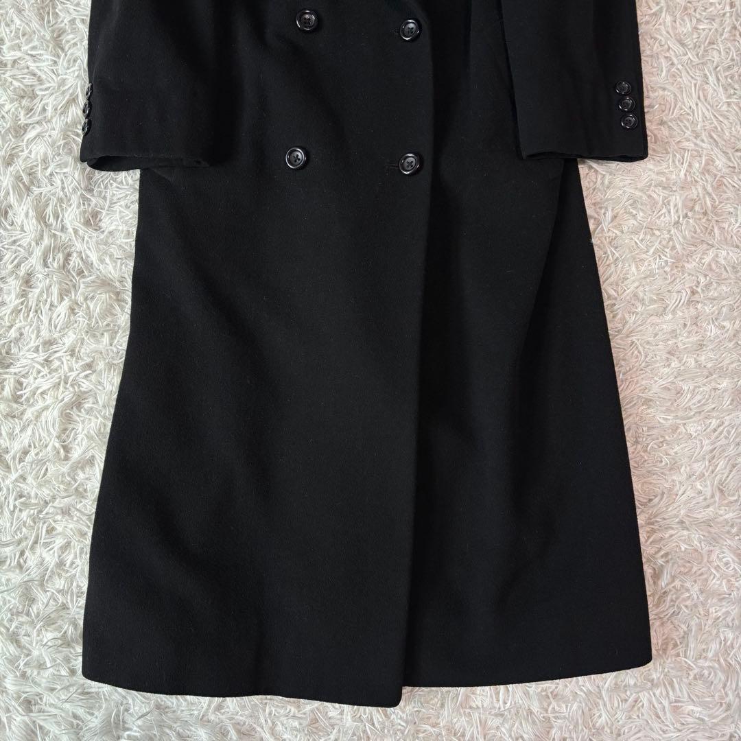 ✨カシミヤ✨バーバリー チェスターコート ダブルブレスト マキシ丈 白タグ 黒