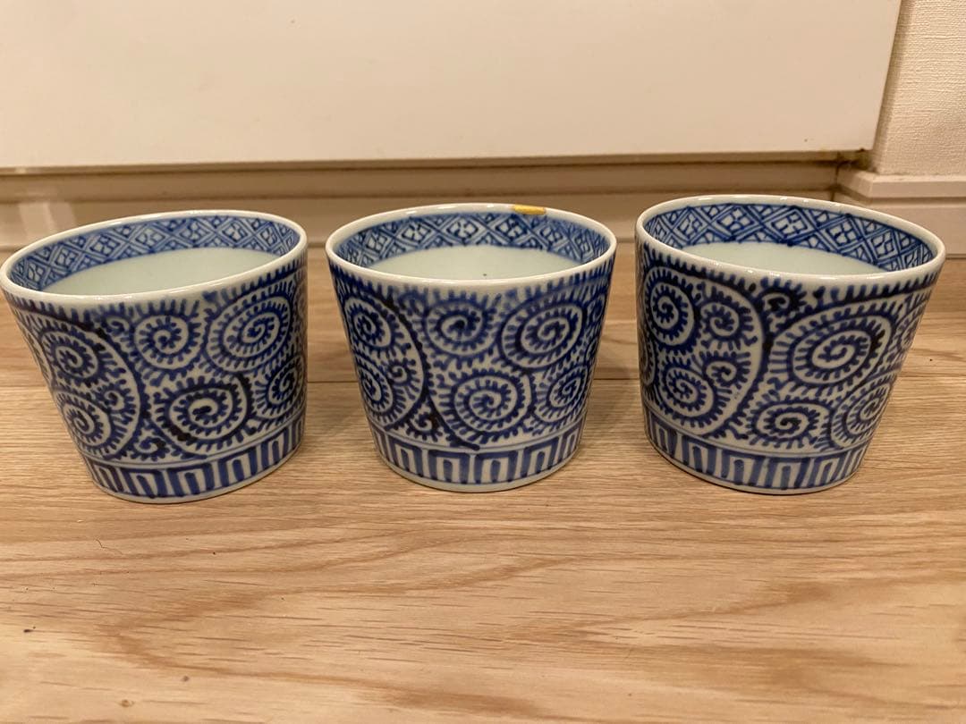 古伊万里　成化年製　そば猪口3客セット
