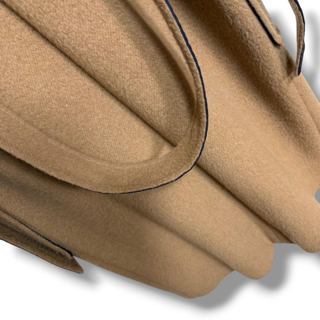 ベビーキャメル(らくだ)100%お素材 マディソンブルー ベルト付きガウンコート